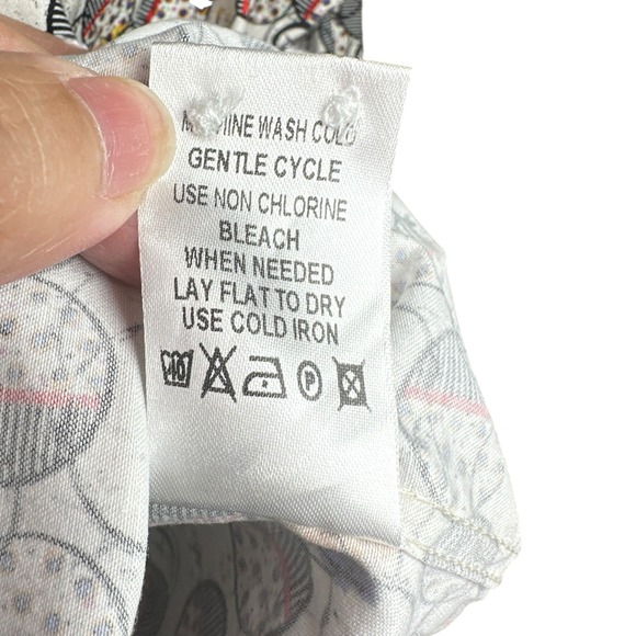 Luchiano Visconti Men's Small Geometric Print Shirt Multicolor Cotton NWT 4894 - Picture 13 of 16